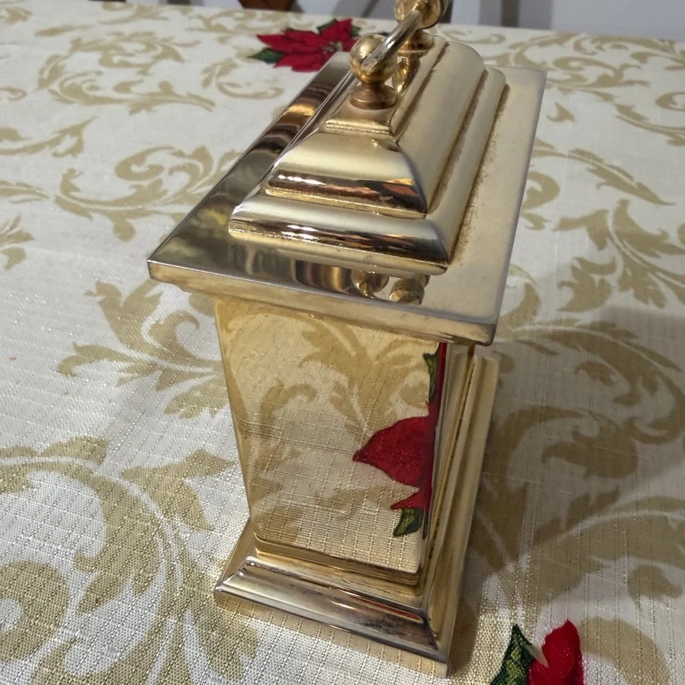 Howard Miller Golden Tone Mantel Alarm Clock Brass